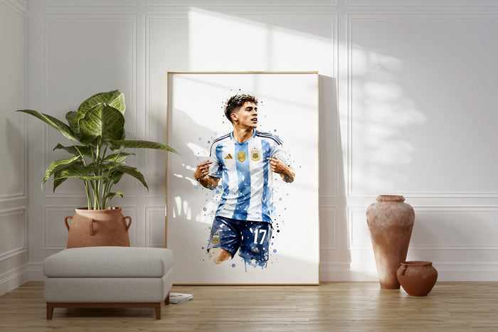 Argentinien Fußball Poster – Premium Baumwoll-Print