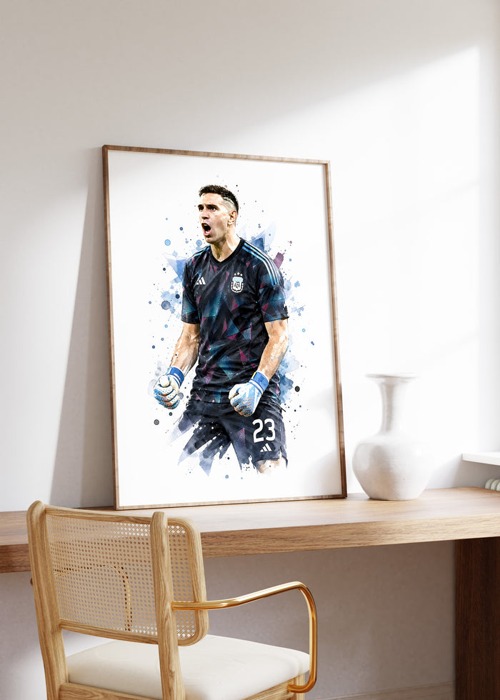 Argentinien Fußball Poster – Premium Baumwoll-Print