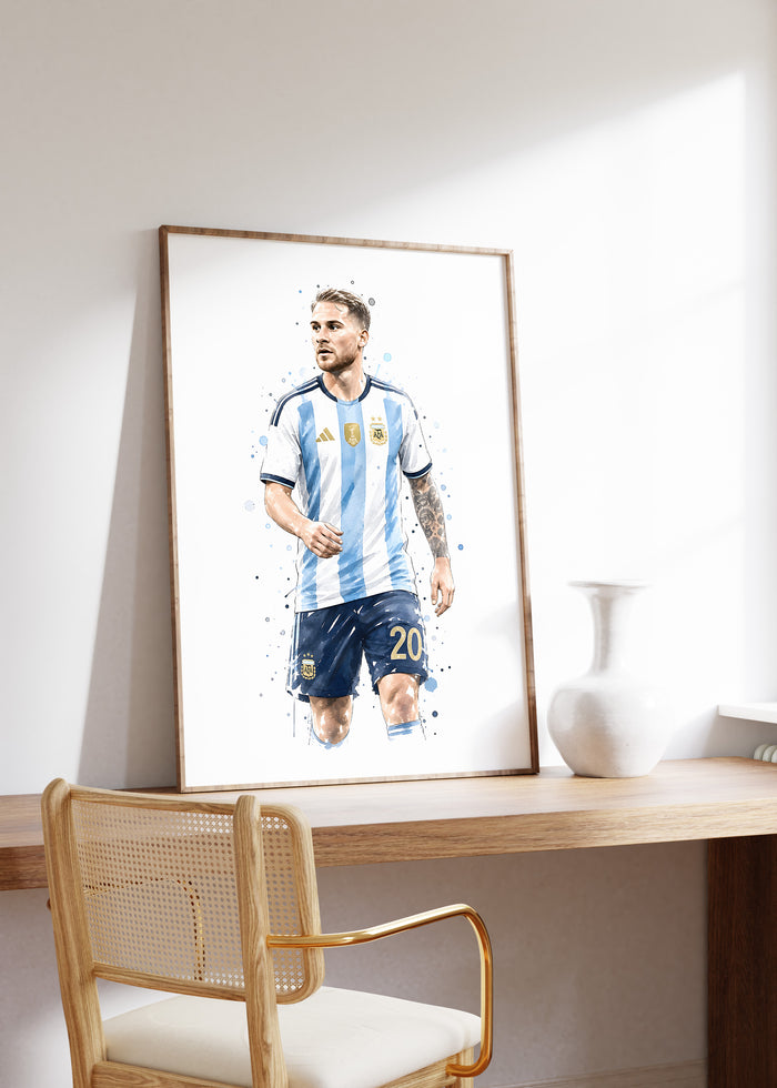 Argentinien Fußball Poster – Premium Baumwoll-Canvas