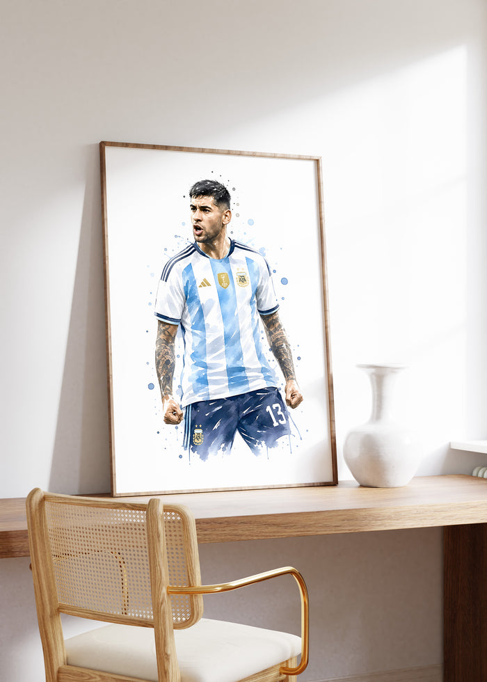 Argentinien Fußball Poster – Premium Baumwollkunst