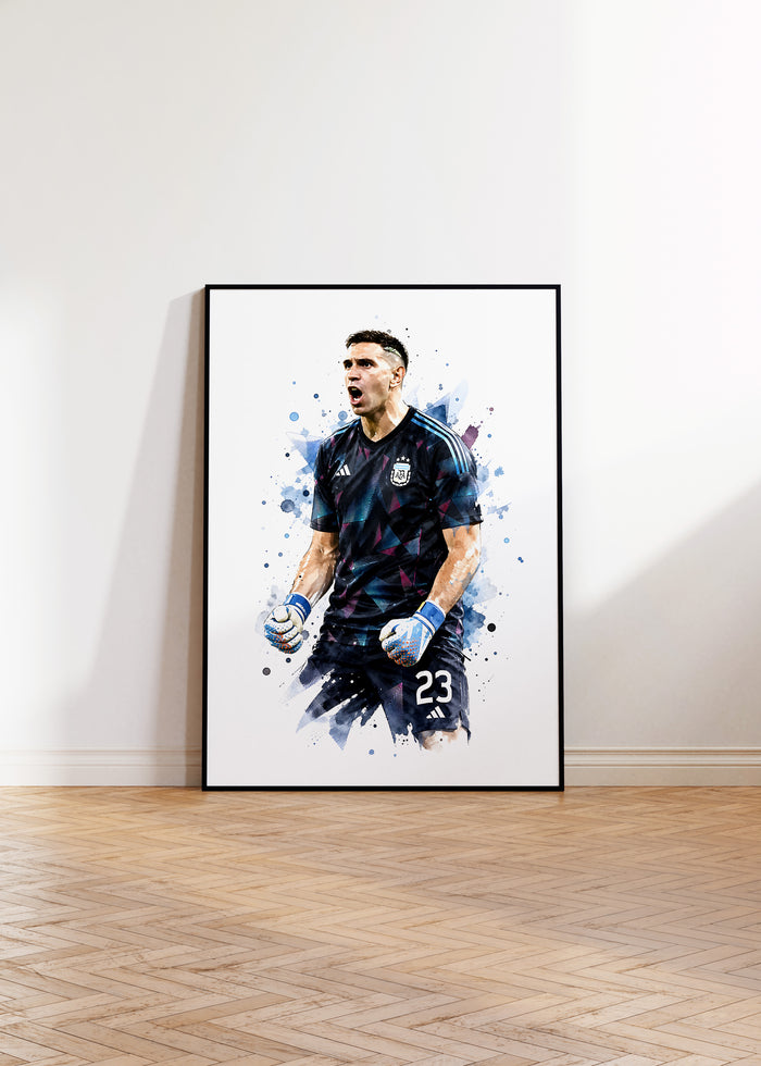 Argentinien Fußball Poster – Premium Baumwoll-Print
