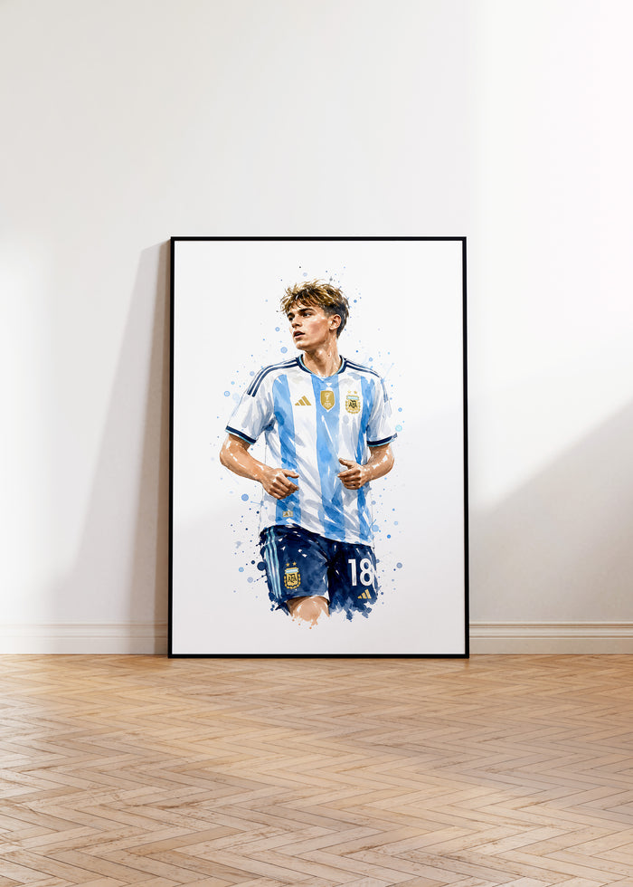 Argentinien Fußball Poster – Premium Baumwollkunst