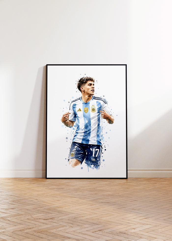 Argentinien Fußball Poster – Premium Baumwoll-Print