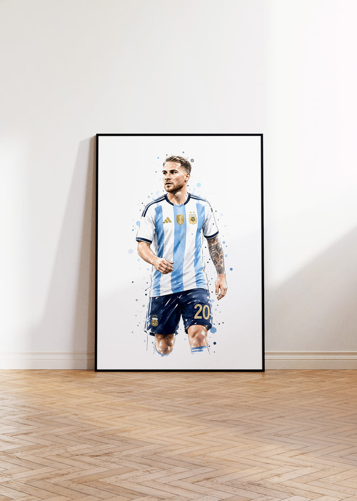 Argentinien Fußball Poster – Premium Baumwoll-Canvas