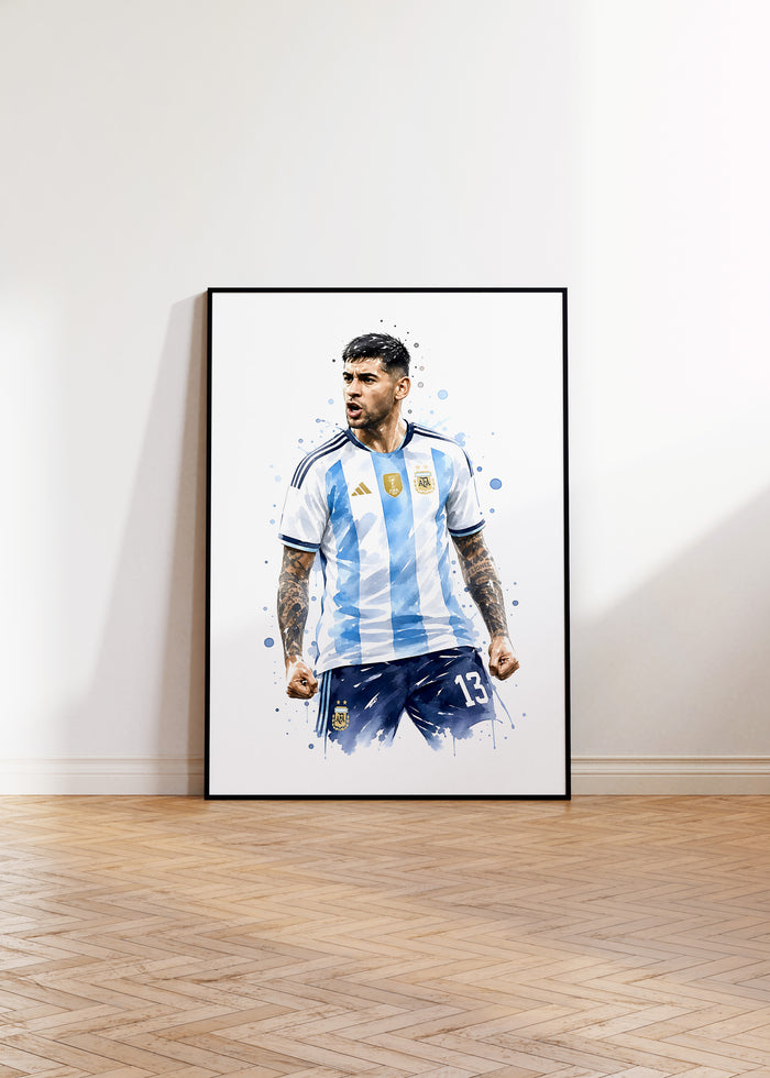 Argentinien Fußball Poster – Premium Baumwollkunst