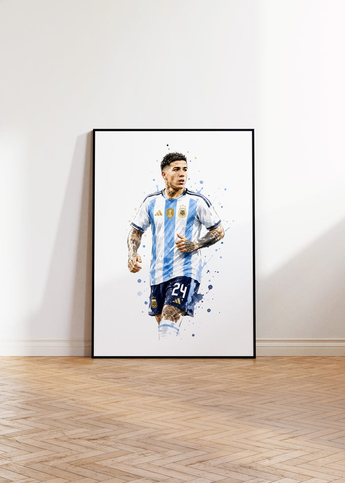 Argentinien Fußball Poster – Premium Baumwoll-Print