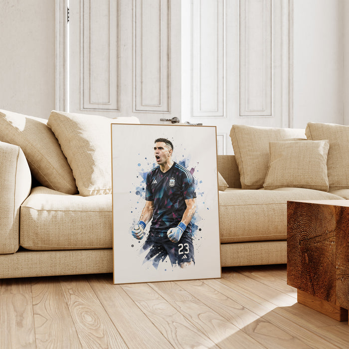 Argentinien Fußball Poster – Premium Baumwoll-Print
