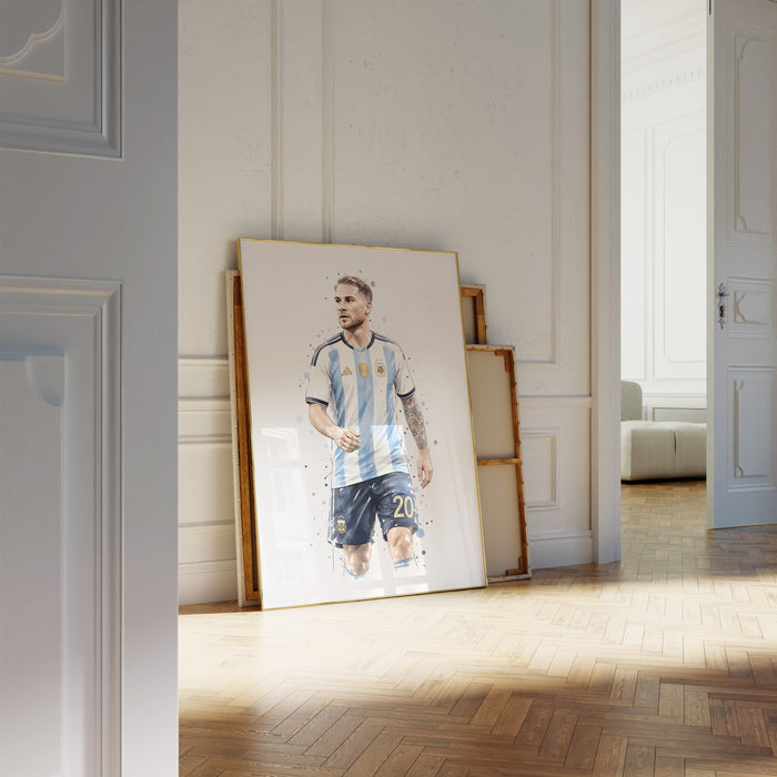Argentinien Fußball Poster – Premium Baumwoll-Canvas