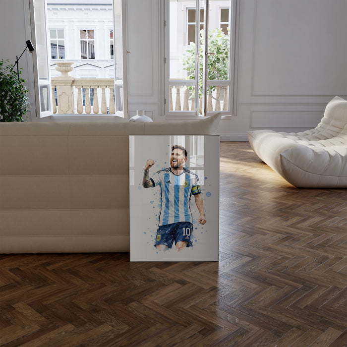 Argentinien Fußball Poster – Premium Baumwoll-Canvas