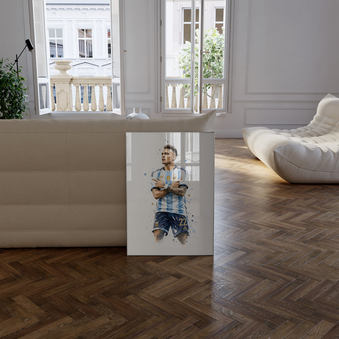 Argentinien Fußball Poster – Premium Baumwoll-Canvas