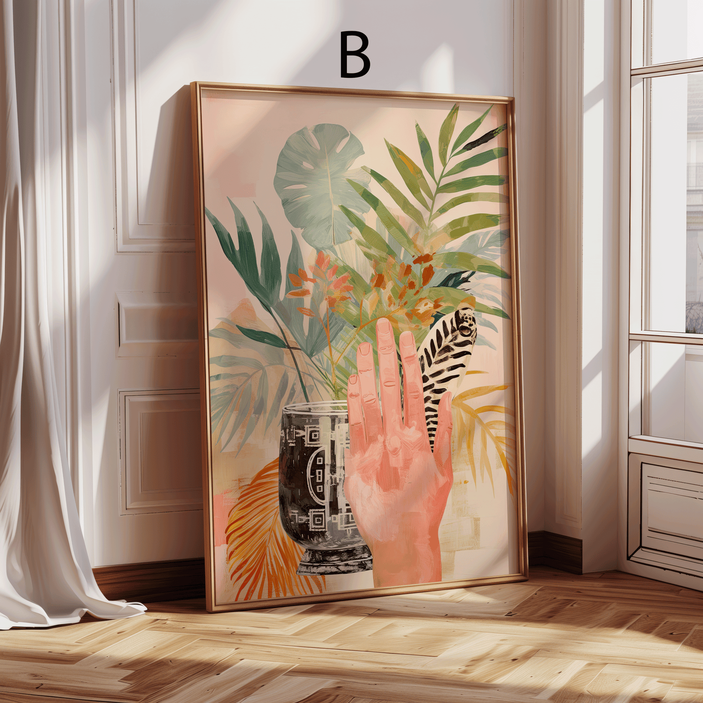 Moderne Kunst Poster · Geschenkidee · Zeitgenössische Porträts Meditation Minimalistische Interior Kunst · Dekoprint ohne Rahmen