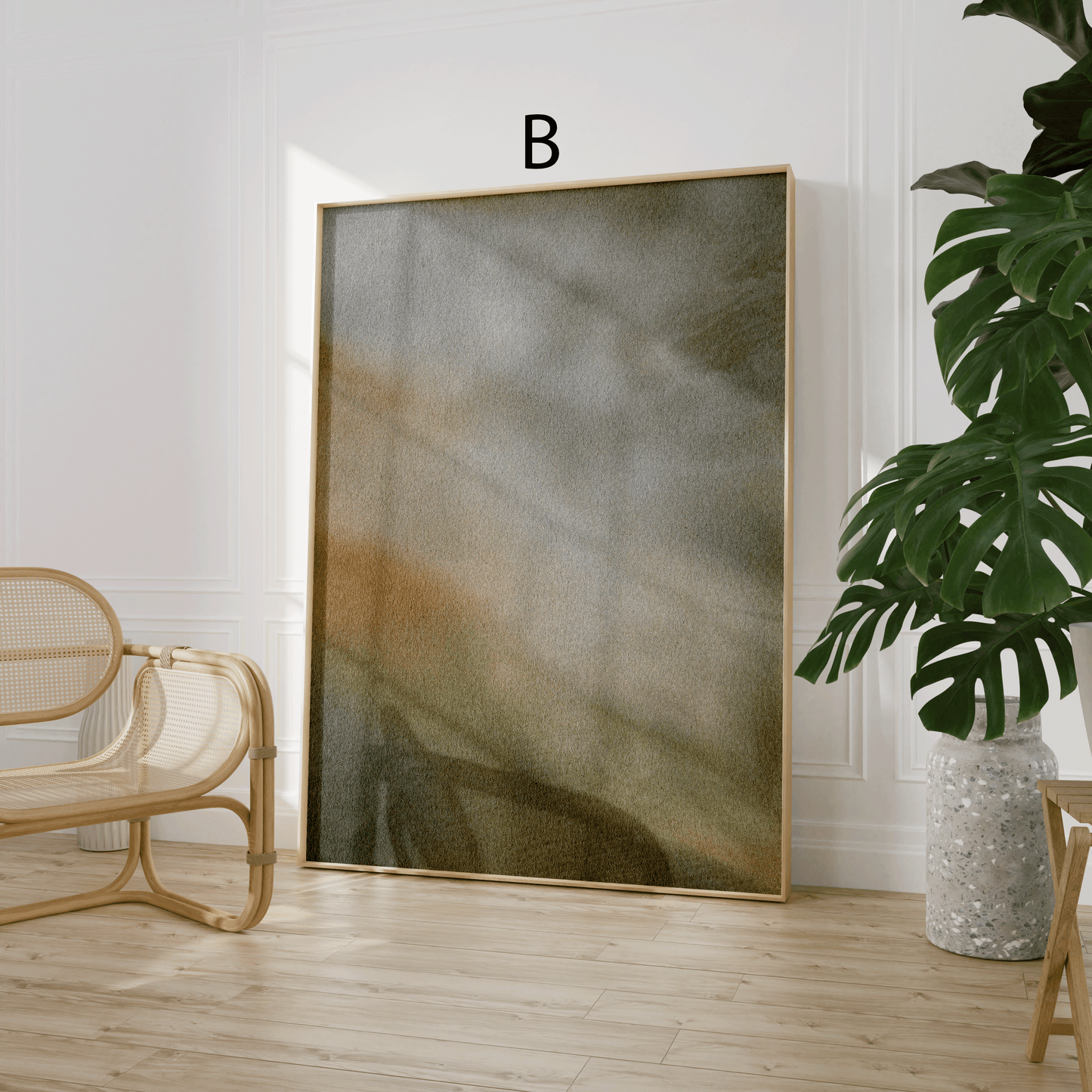 Abstrakte Grüne Aquarell Poster · Geschenkidee · Organische Formen Minimalistische Wandkunst · Dekoprint ohne Rahmen