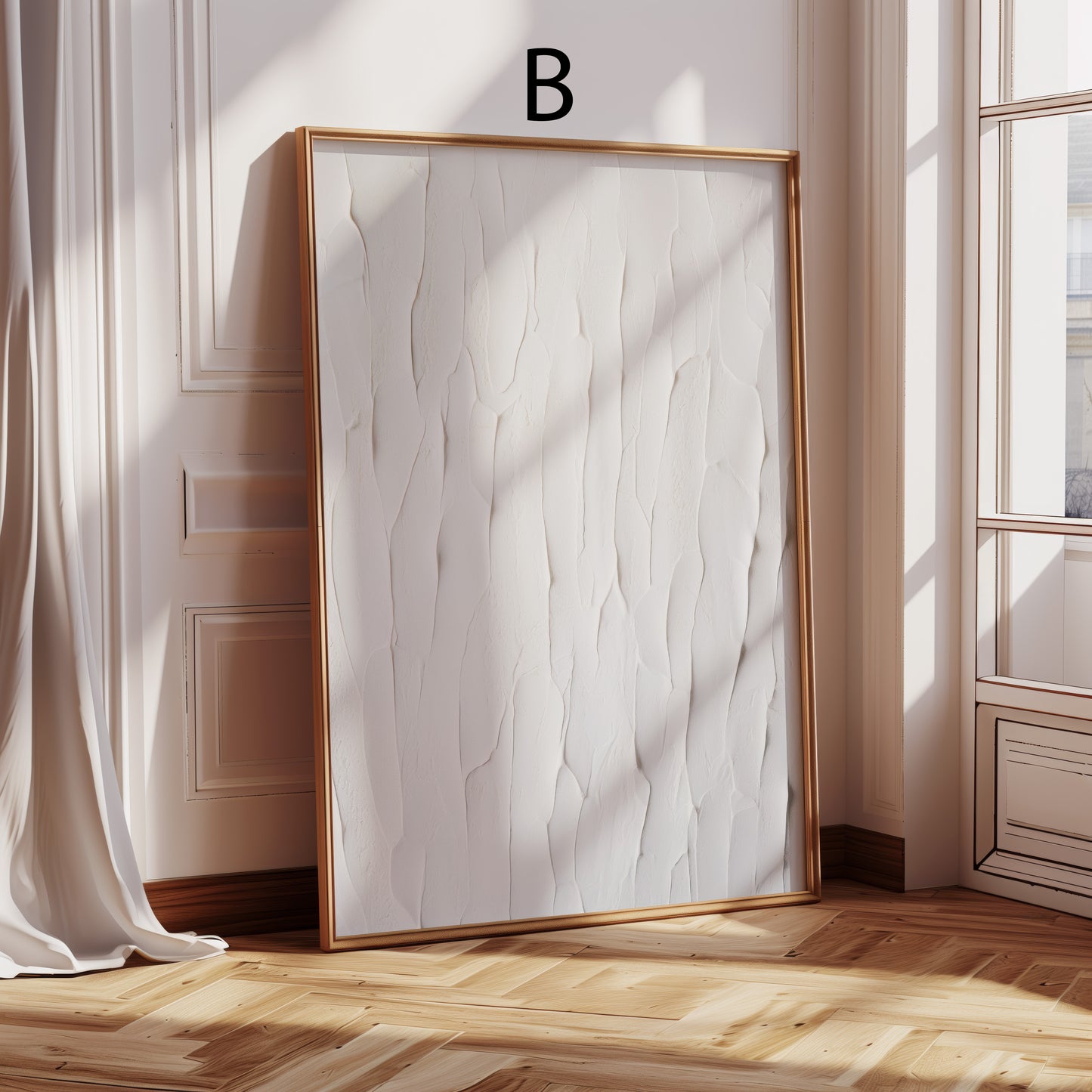 Abstrakte Poster · Geschenkidee · Beige Minimalistische Formen Organische Linien Zeitgenössische Wandkunst · Dekoprint ohne Rahmen
