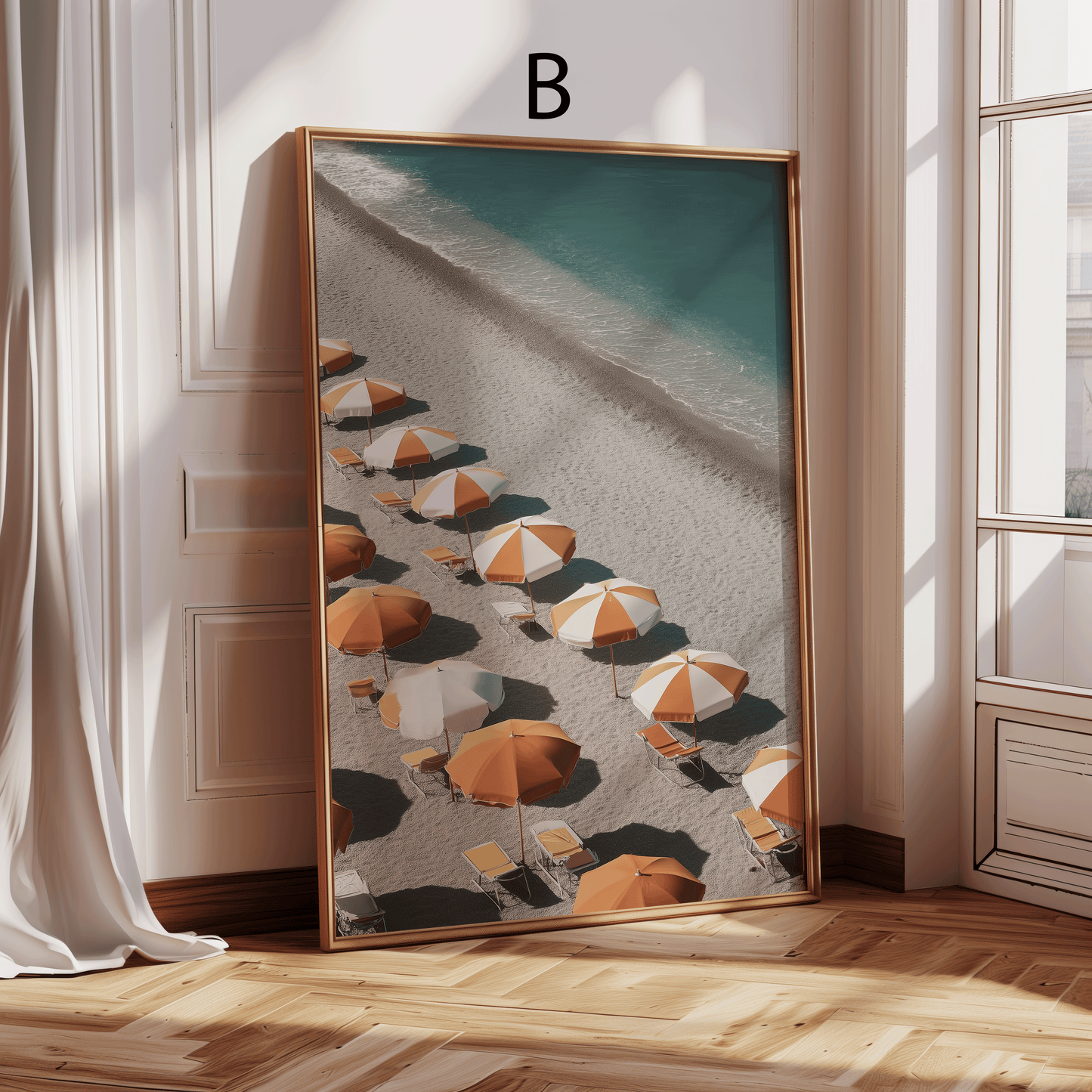 Strand Poster · Geschenkidee · Palmen Muscheln Küstenlandschaften · Dekoprint ohne Rahmen