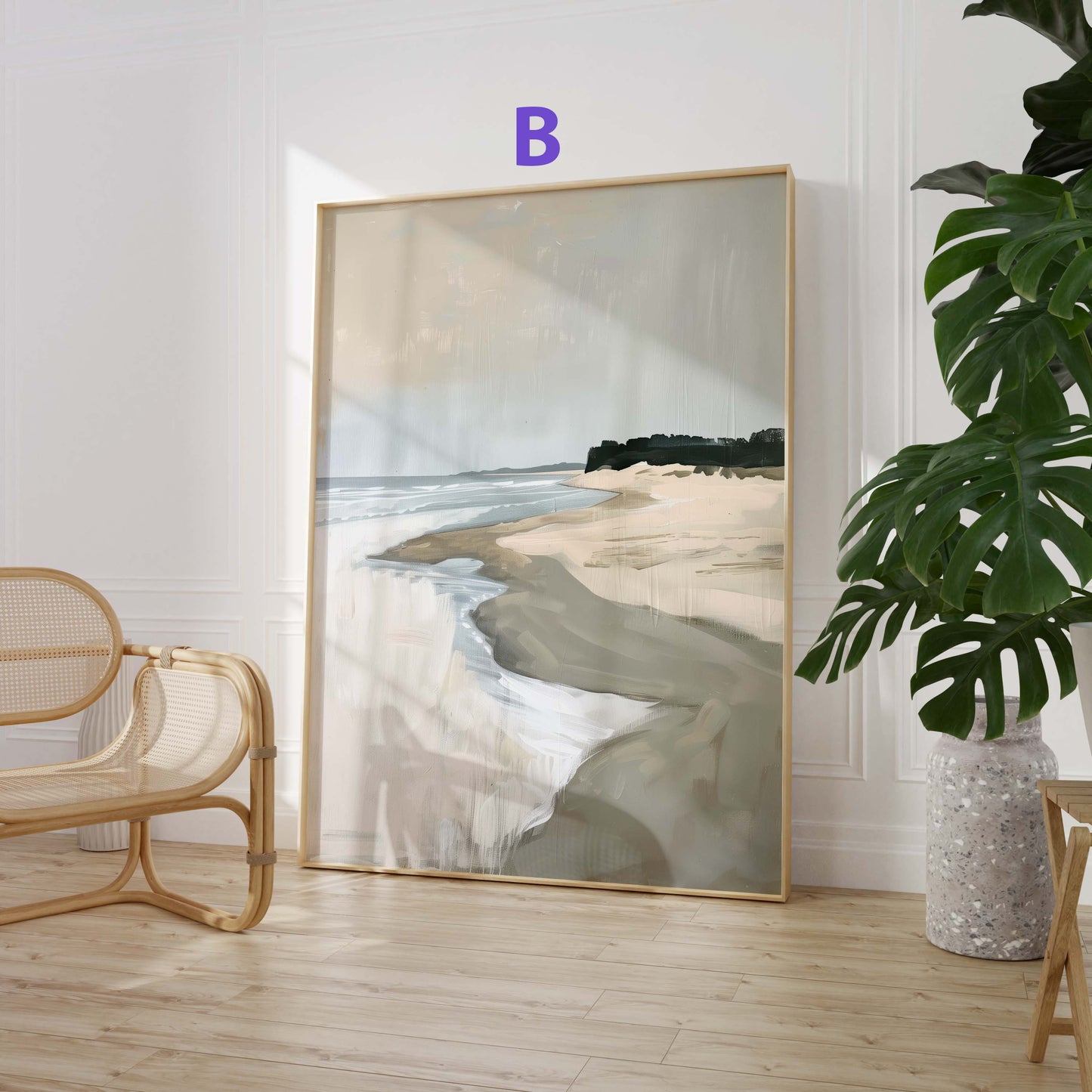 Mediterrane Kunst Poster · Geschenkidee · Frauen Küste Mediterrane Landschaften achtsame Momente · Dekoprint ohne Rahmen