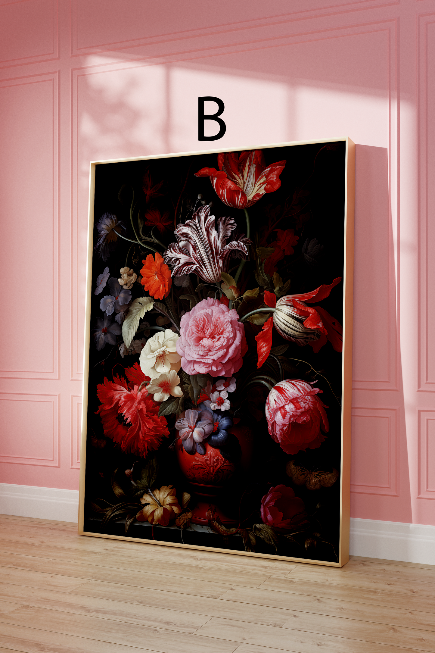 Moderne Kunst Poster · Geschenkidee · Elegante Blumenvase und Florale Wandkunst · Dekoprint ohne Rahmen