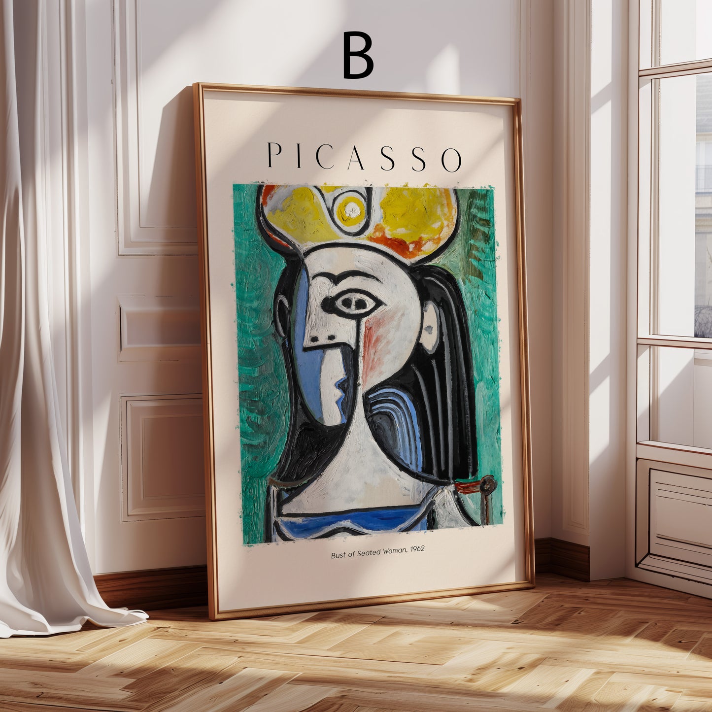 Picasso Poster · Geschenkidee · Kubistische Frauenporträt Mutter mit Kind Weeping Woman · Dekoprint ohne Rahmen