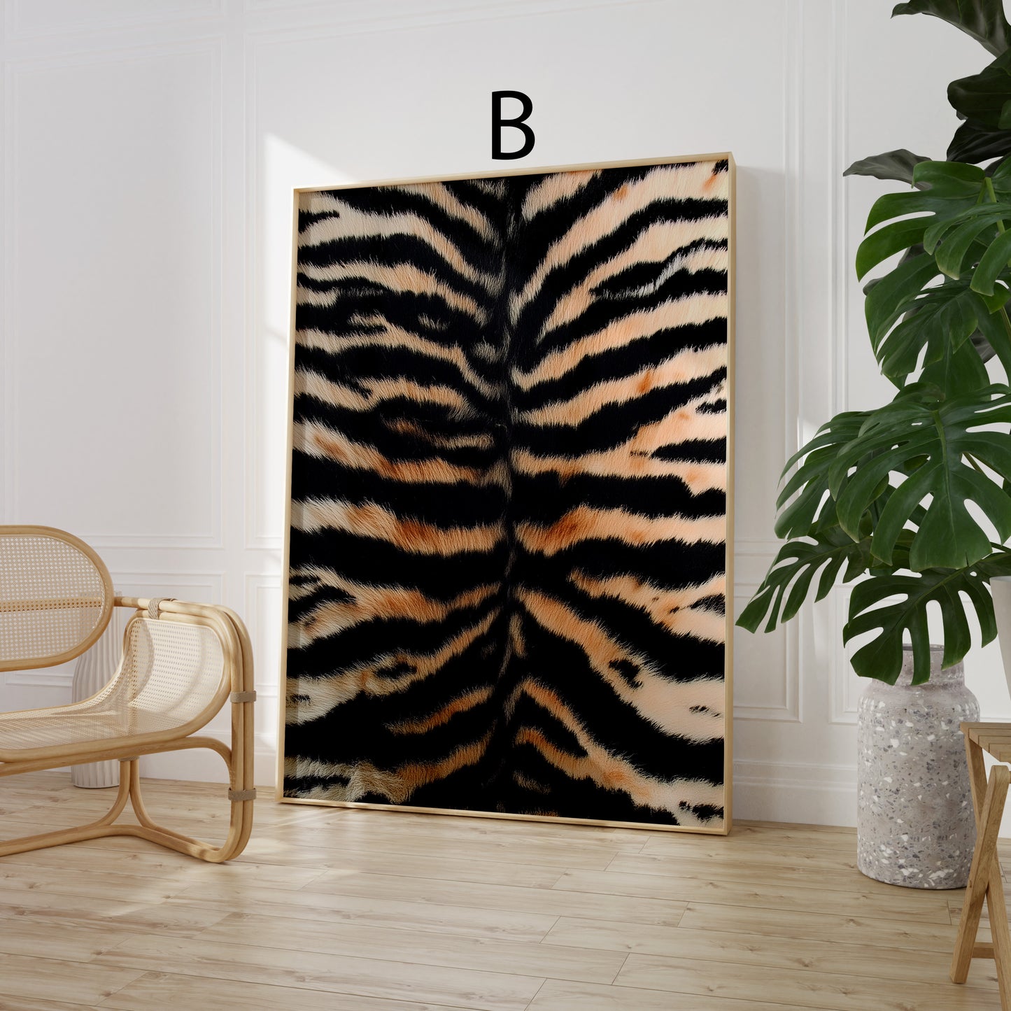 Wildtiermuster Poster · Geschenkidee · Leopard Tiger Gepard  Felloptik · Dekoprint ohne Rahmen