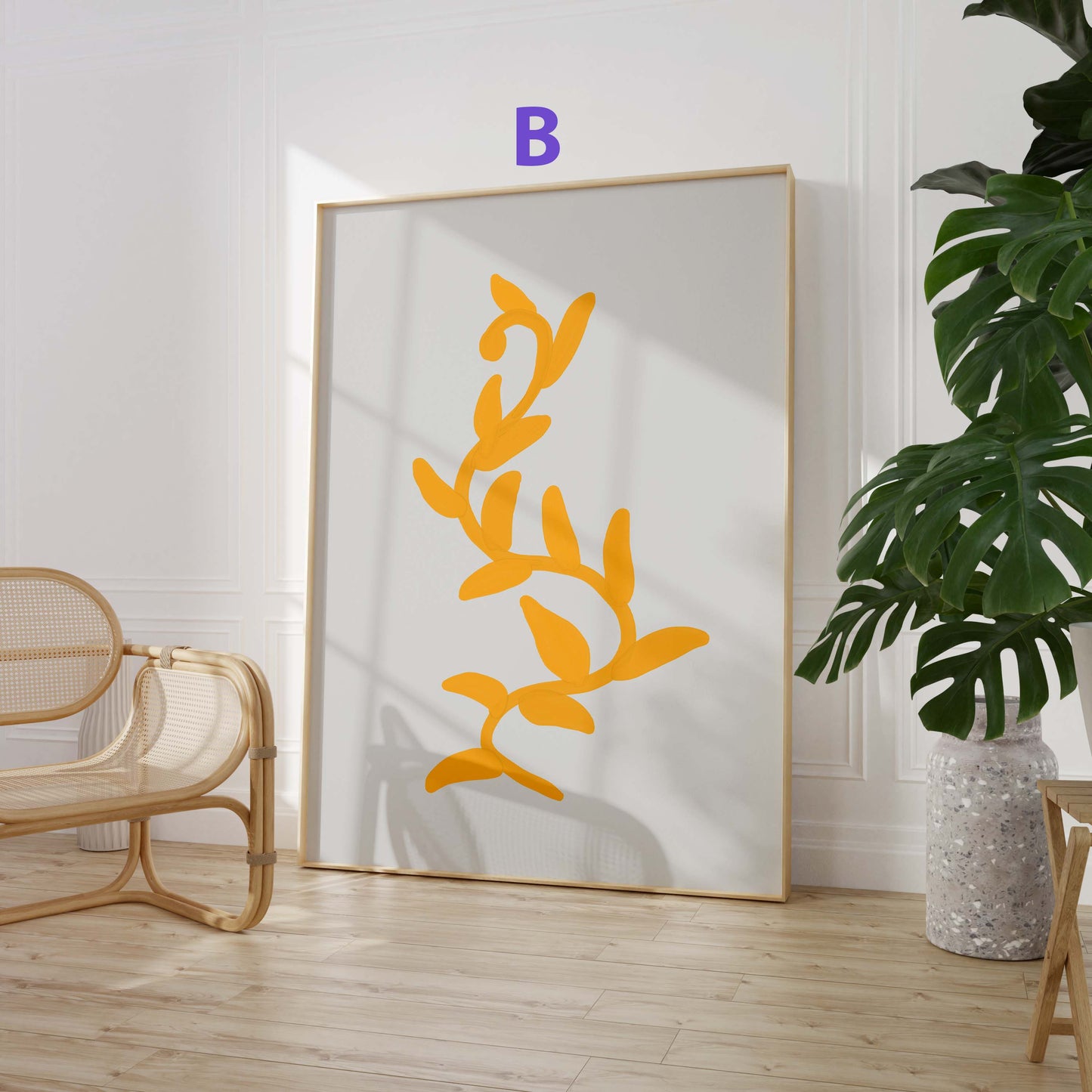 Bunte Blumen Poster · Geschenkidee · Abstrakte florale Formen und farbenfrohe Kunst · Dekoprint ohne Rahmen