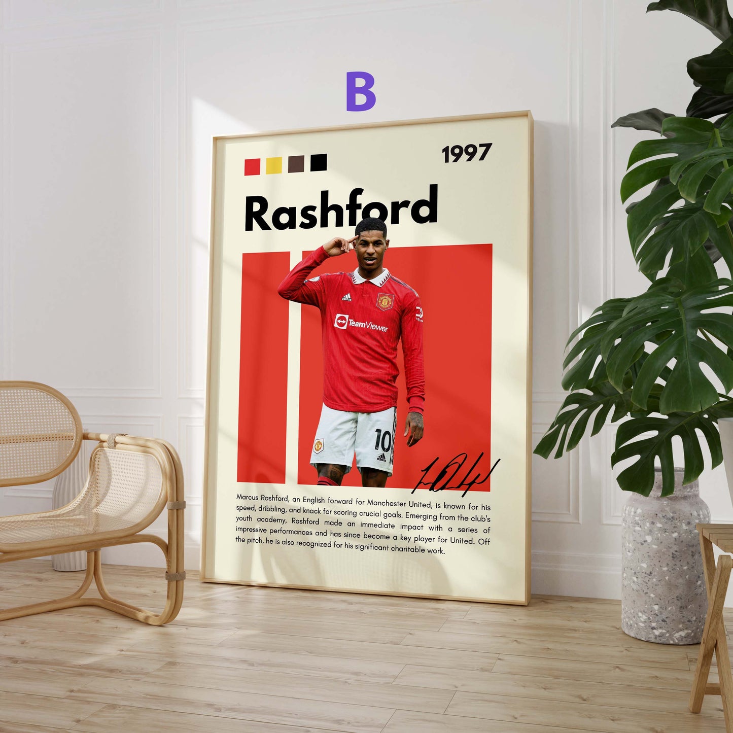 Fußball Stars Poster · Vinícius Jr Rashford Kimmich Dembélé Ter Stegen Hummels · Sport Wanddeko · Print ohne Rahmen