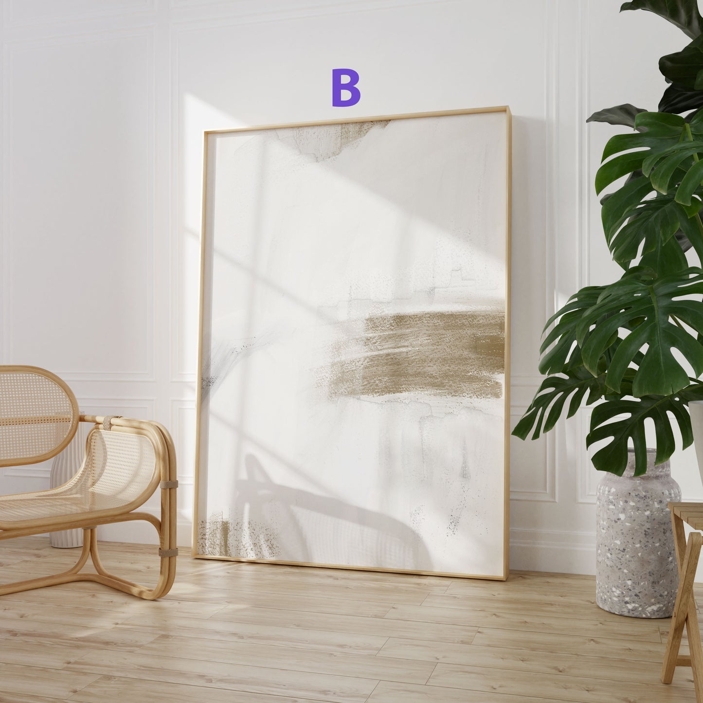 Abstrakte Linienkunst Poster · Geschenkidee · Minimalistische Beige Schwarz Geometrie · Dekoprint ohne Rahmen