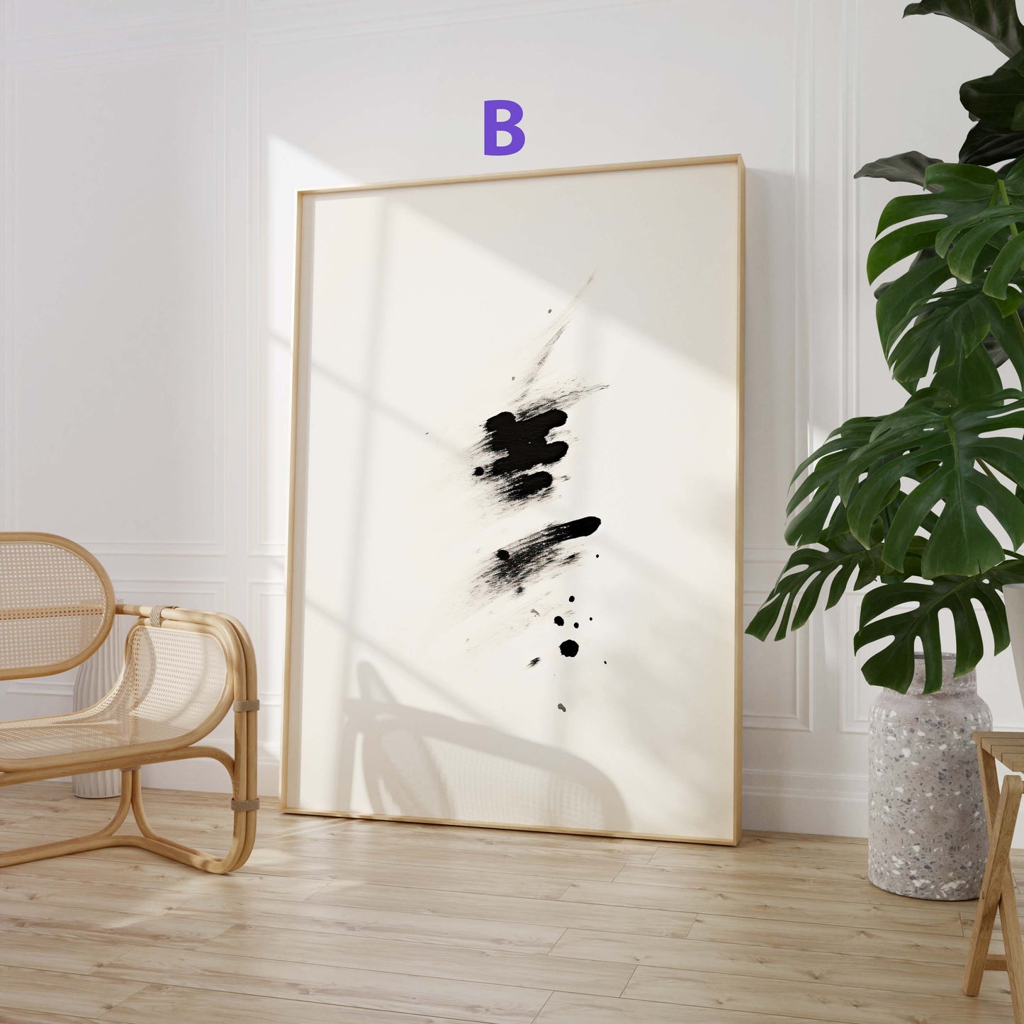 Japan Poster · Geschenkidee · Zen Minimalismus Sumi-e Geometrie und Wabi Sabi · Dekoprint ohne Rahmen