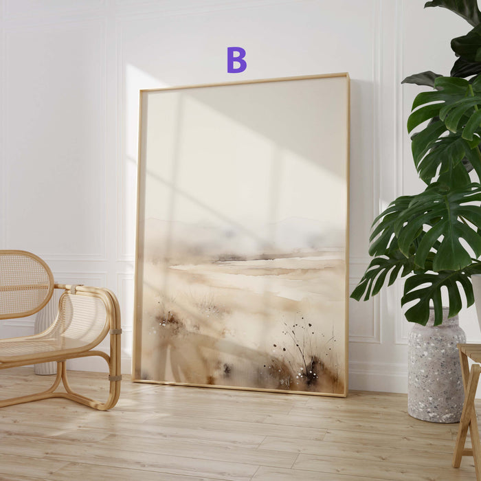 Wüstenlandschaft Poster auf Baumwollcanvas – JUSTGOODMOOD