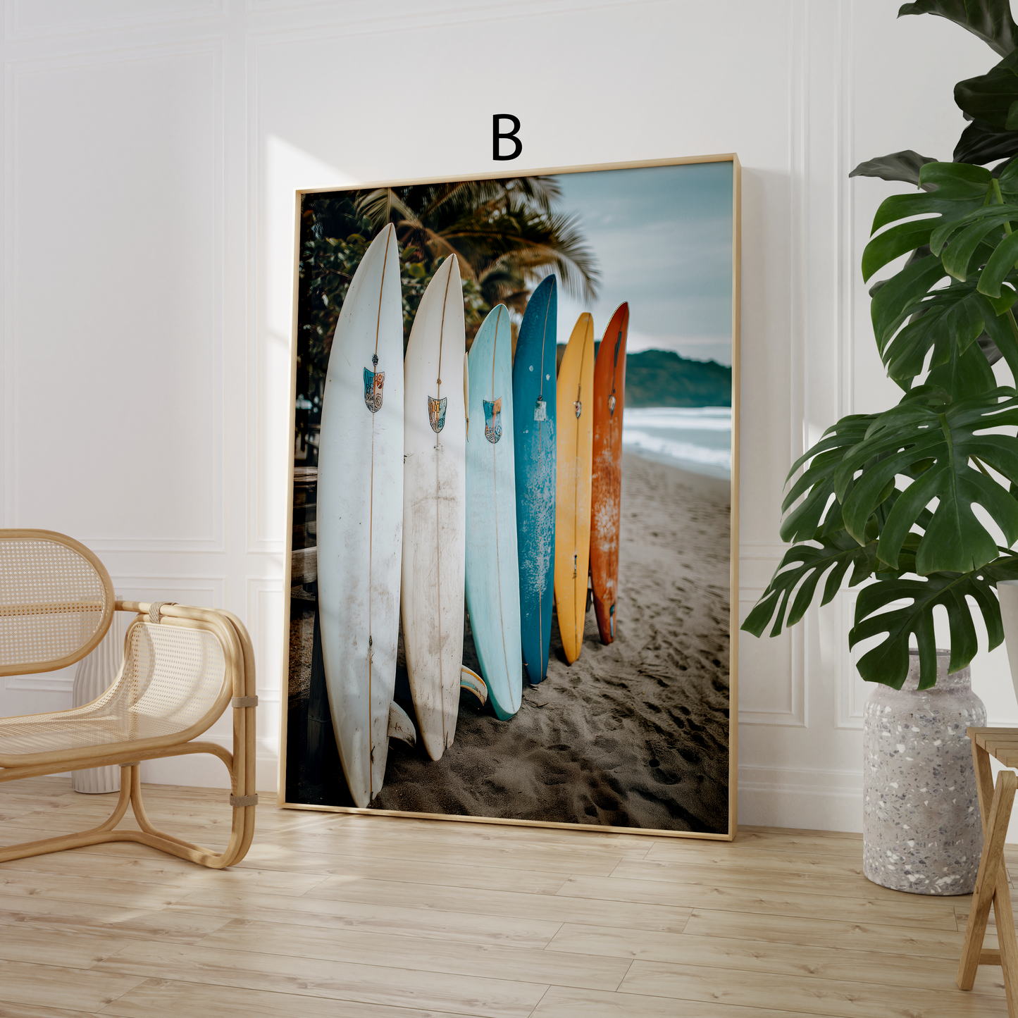 Strand Poster · Geschenkidee · Strand Surfen Meer Fotografie · Dekoprint ohne Rahmen