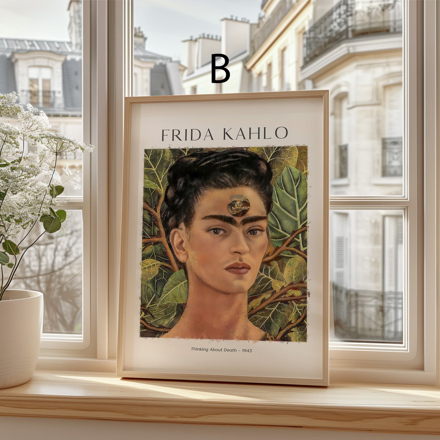 Frida Kahlo Kunst Poster · Geschenkidee · Selbstporträts Papageien Affen Mexikanische Ikonen · Dekoprint ohne Rahmen