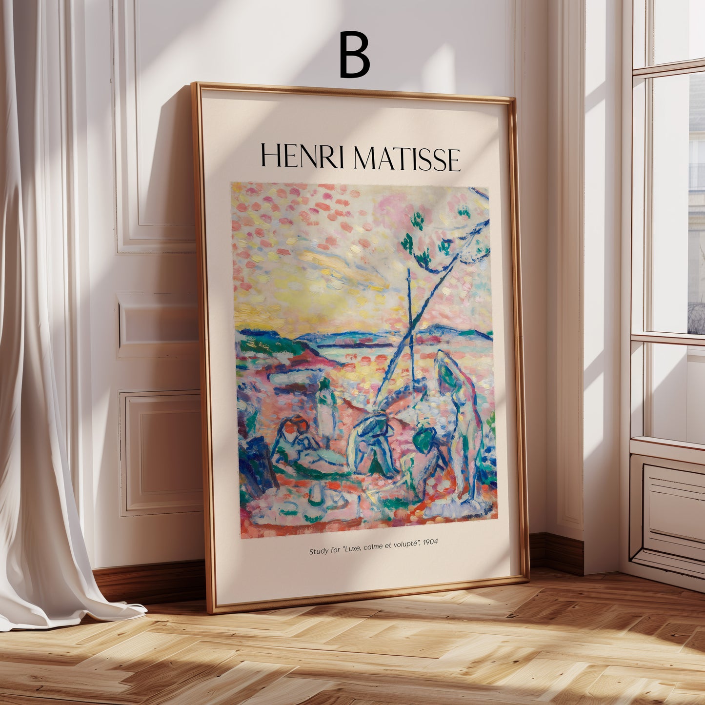 Henri Matisse Poster · Geschenkidee · Collioure Landschaften Goldfisch Offenes Fenster Fauvistisches Interieur · Dekoprint ohne Rahmen