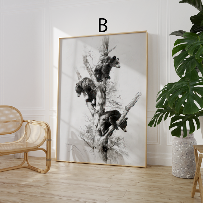JUSTGOODMOOD Poster – Edle Vintage Wandkunst aus Baumwolle
