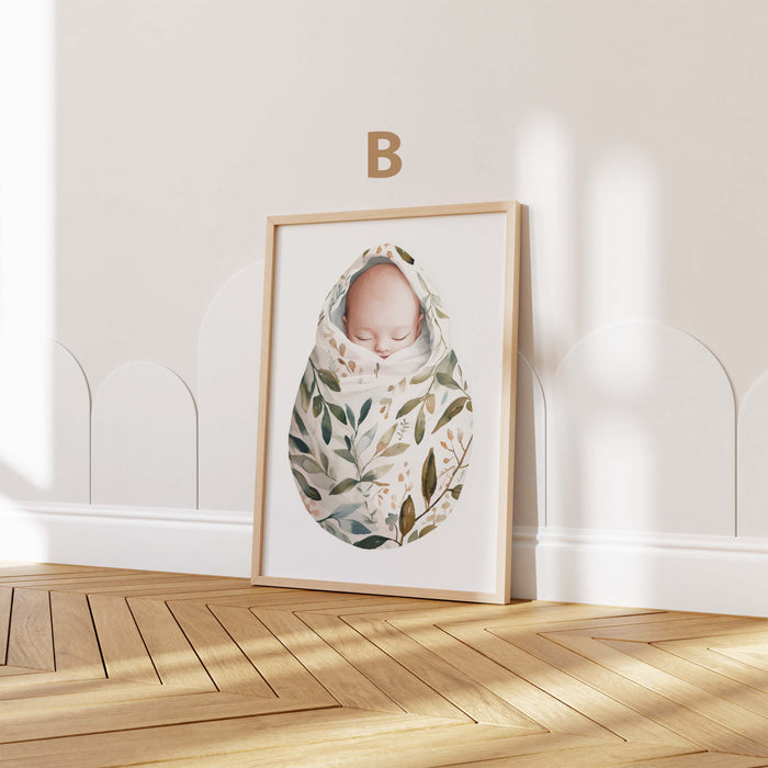 Babyzimmer Poster mit Karussellpferd und Teddybär
