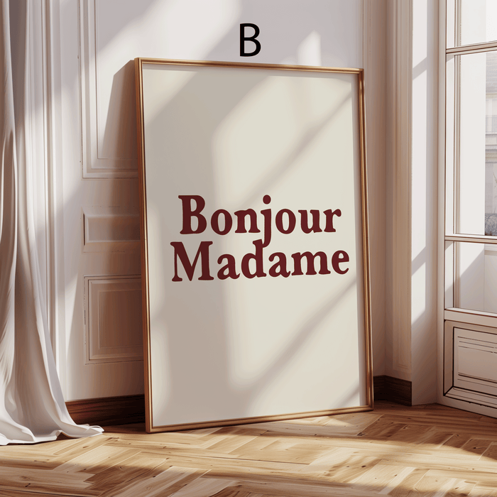 JUSTGOODMOOD Paris Poster – Hochwertiger Baumwoll-Print