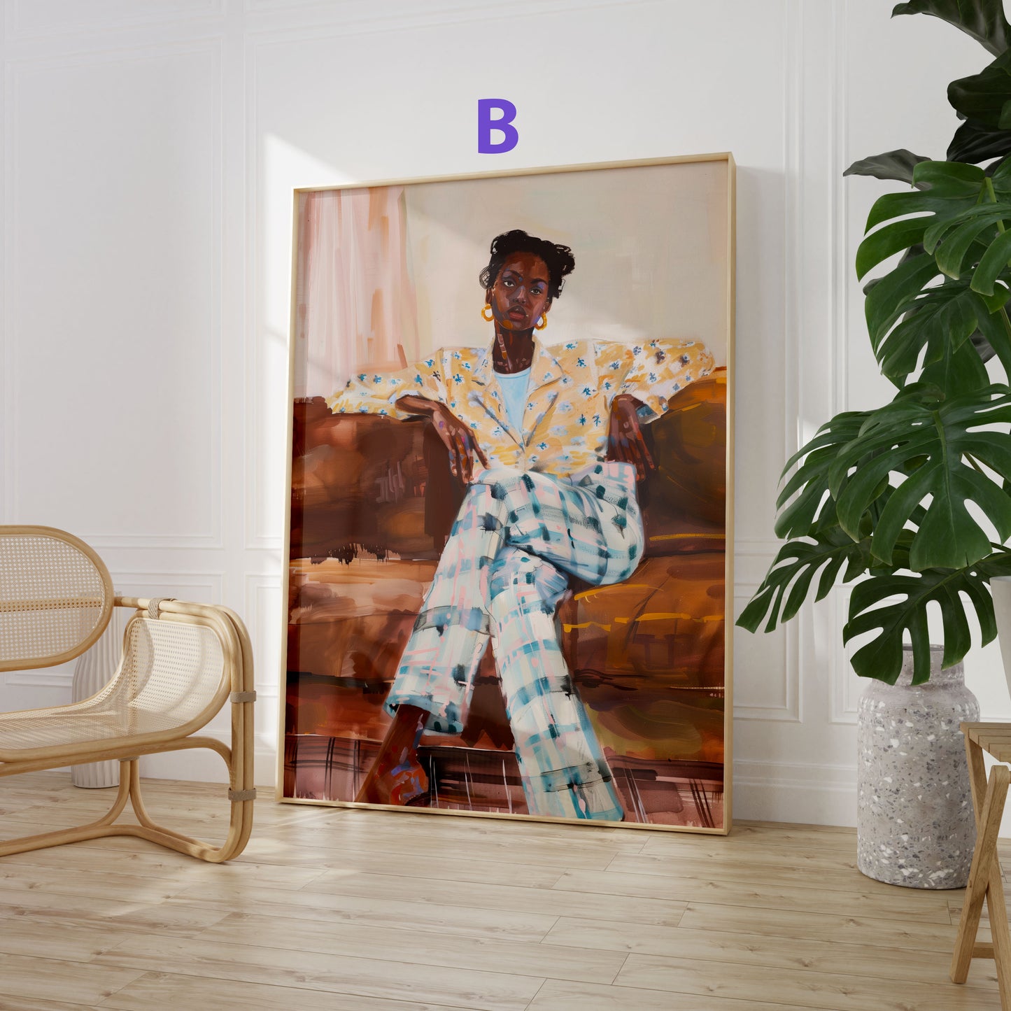 Moderne Kunst Poster · Geschenkidee · Frauenporträts, Abstrakte Kunst und Figurative Malerei · Dekoprint ohne Rahmen