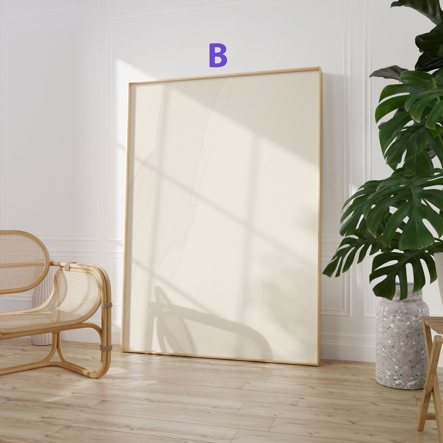 Abstrakte Minimalismus Poster · Geschenkidee · Beige Linienkunst und Organische Formen · Dekoprint ohne Rahmen
