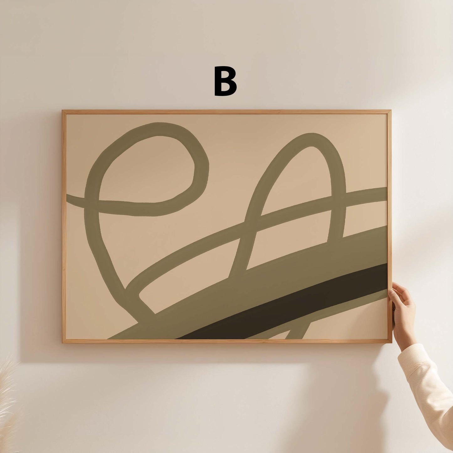 Abstrakte Frauenkunst Poster · Geschenkidee · Moderne Frauenporträts und Line Art in warmen Farben · Dekoprint ohne Rahmen