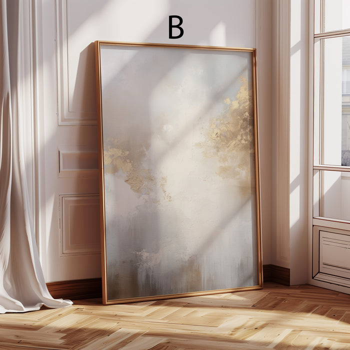 Struktur-Poster in Beige und Gold
