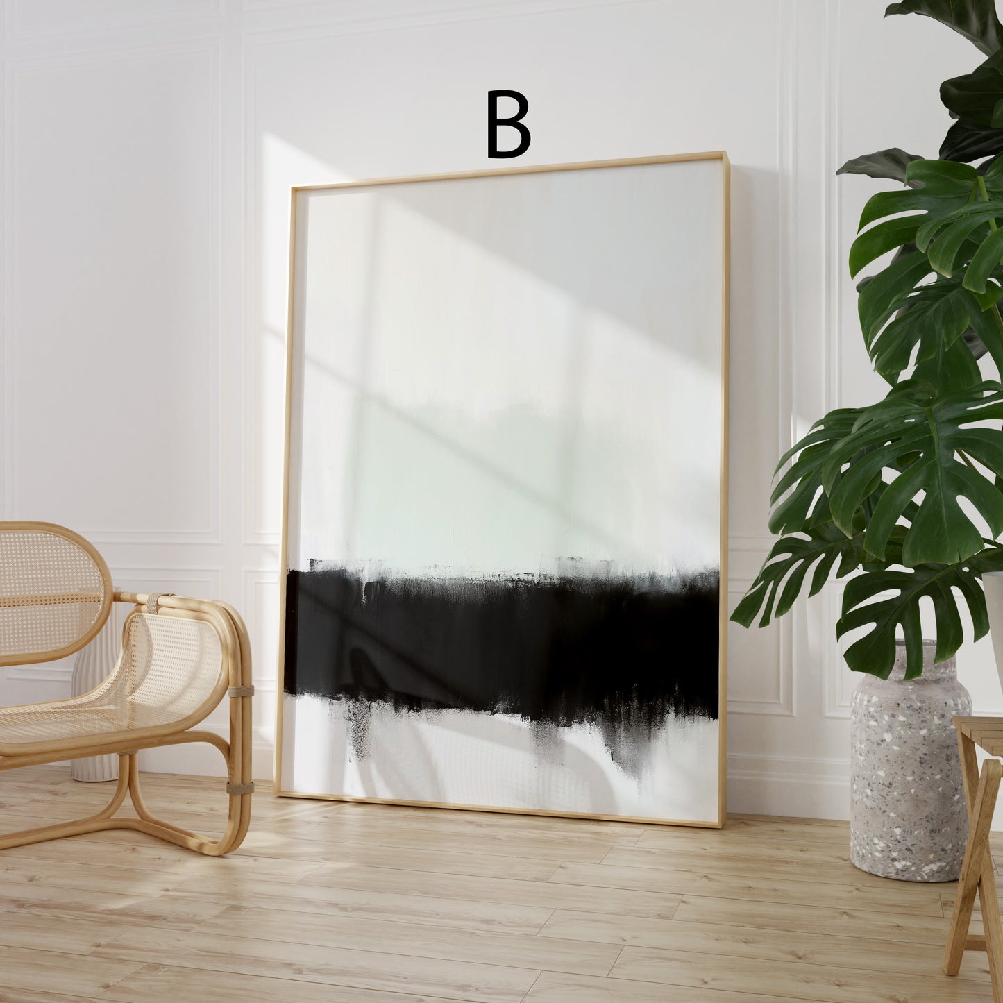Abstrakte Poster · Wohnidee · Bunte Abstrakte Kunst Moderne Pinselstriche und Geometrische Formen · Dekoprint ohne Rahmen
