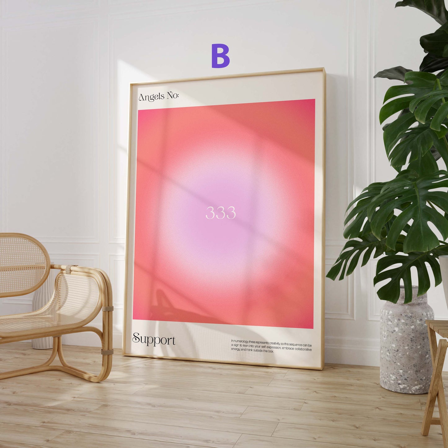 Angel Numbers Poster · Geschenkidee · Minimalistisches Spiritual Style Design · Urban Kunst · Moderne Wanddeko · Print ohne Rahmen