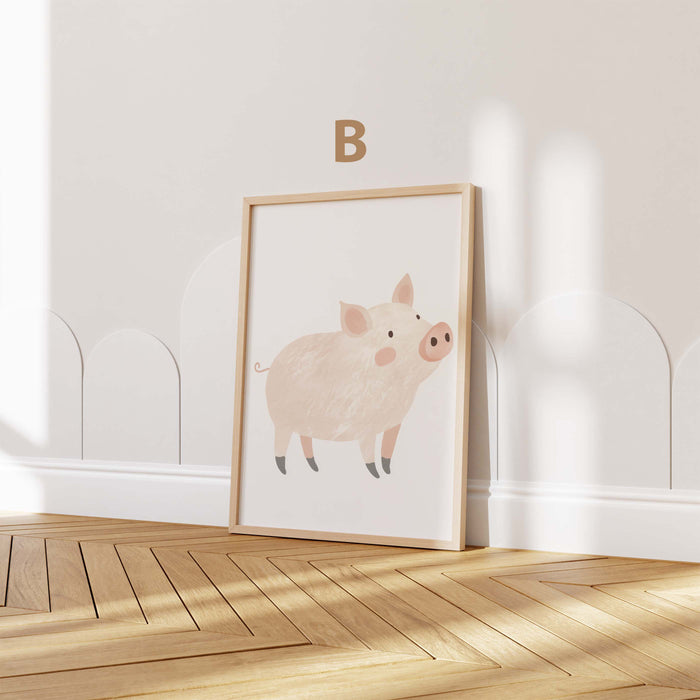 JUSTGOODMOOD Süße Tiere Wandbild – Premium Baumwoll-Canvas