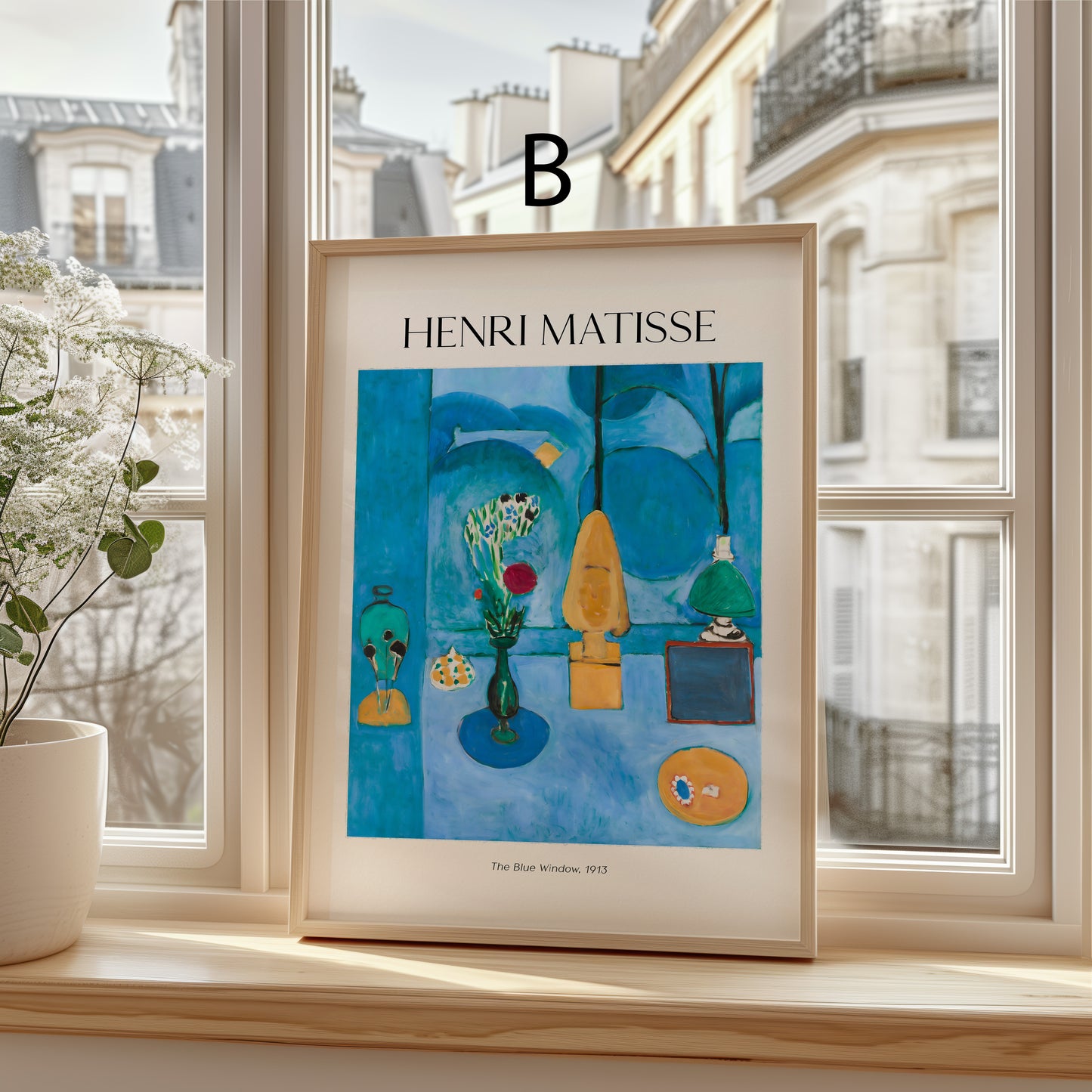 Henri Matisse Poster · Geschenkidee · Blaue Fenster Stillleben Porträts Fauvistische Interieurs · Dekoprint ohne Rahmen