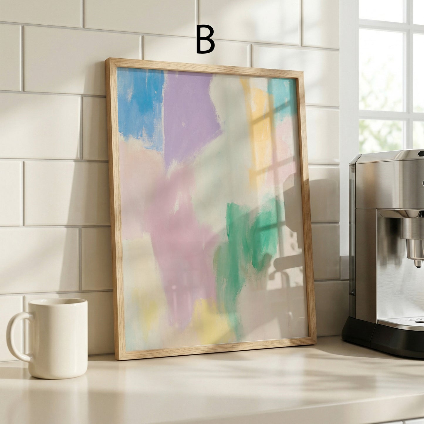 Abstrakte Poster · Geschenkidee · Farbenfrohe Malerei in sanften Pastelltönen · Dekoprint ohne Rahmen