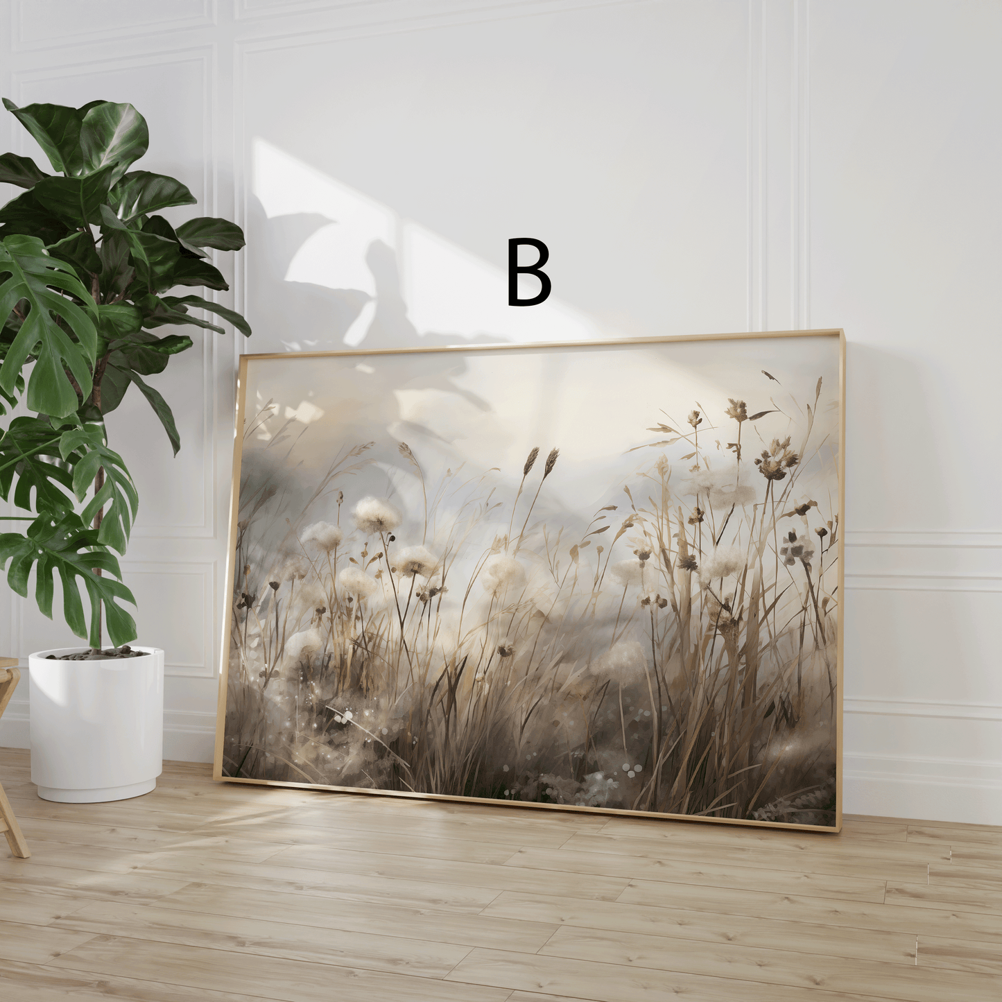 Landschaft Poster · Geschenkidee · See Wiesen Bäume Naturmalerei · Aquarell Wandkunst · Dekoprint ohne Rahmen