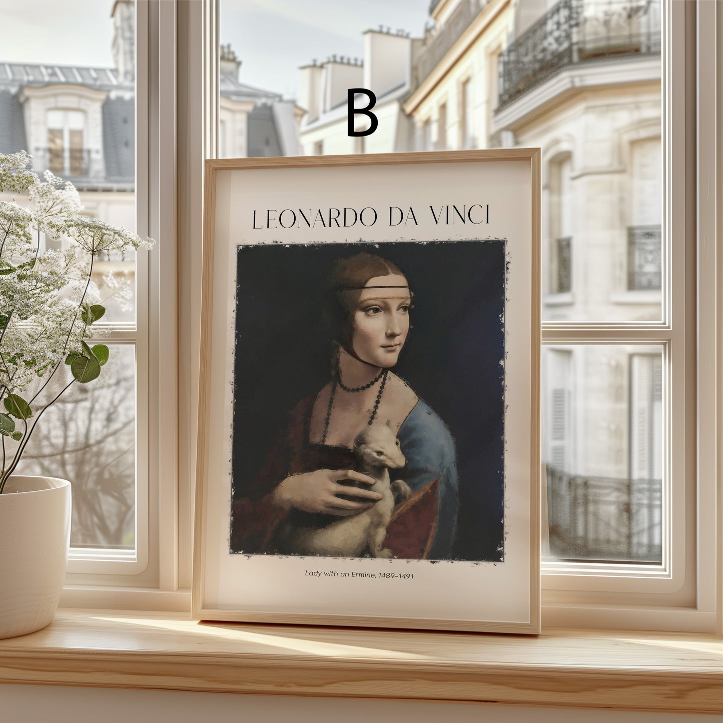 Leonardo da Vinci Kunst Poster · Geschenkidee · Mona Lisa Dame mit Hermelin Salvator Mundi Renaissance Meisterwerke · Dekoprint ohne Rahmen