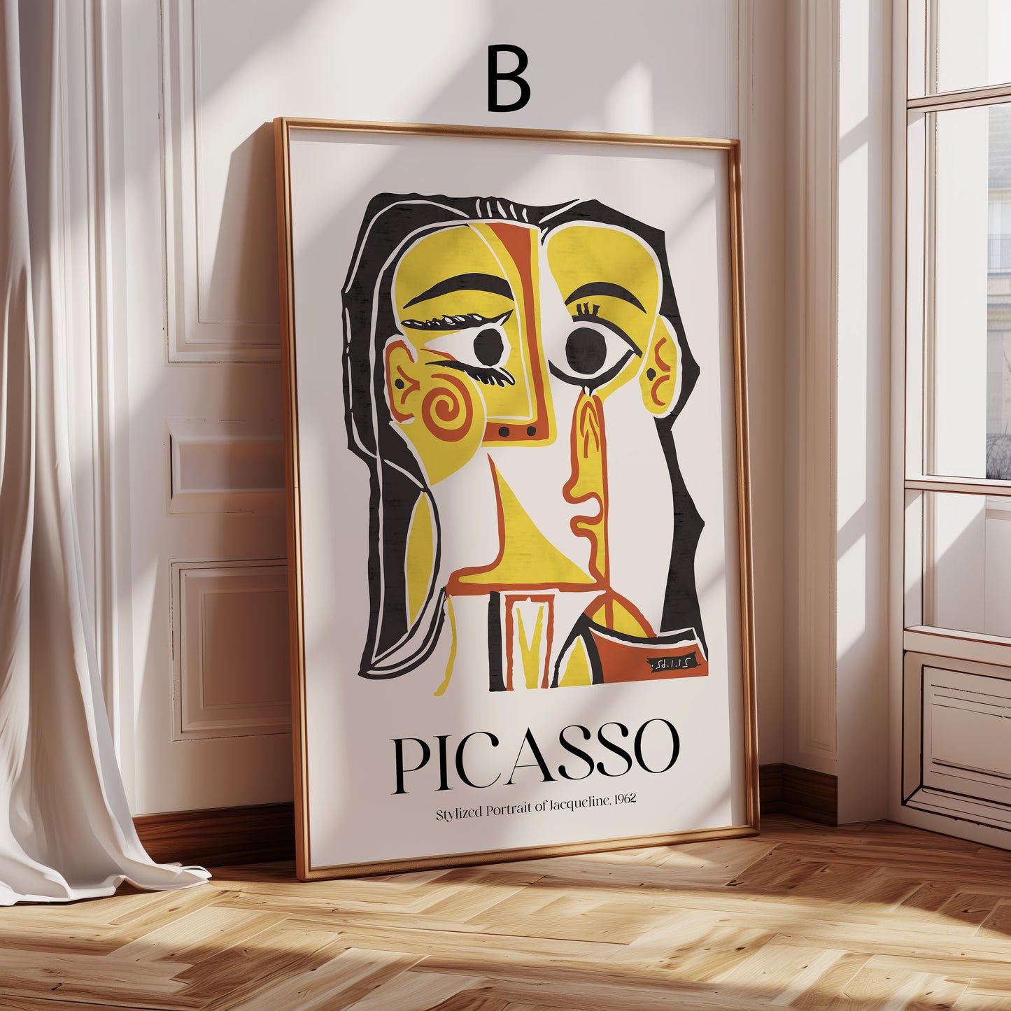 Pablo Picasso Poster · Geschenkidee · Abstrakte Porträts Kubistische Gesichter Farbige Kunst · Dekoprint ohne Rahmen