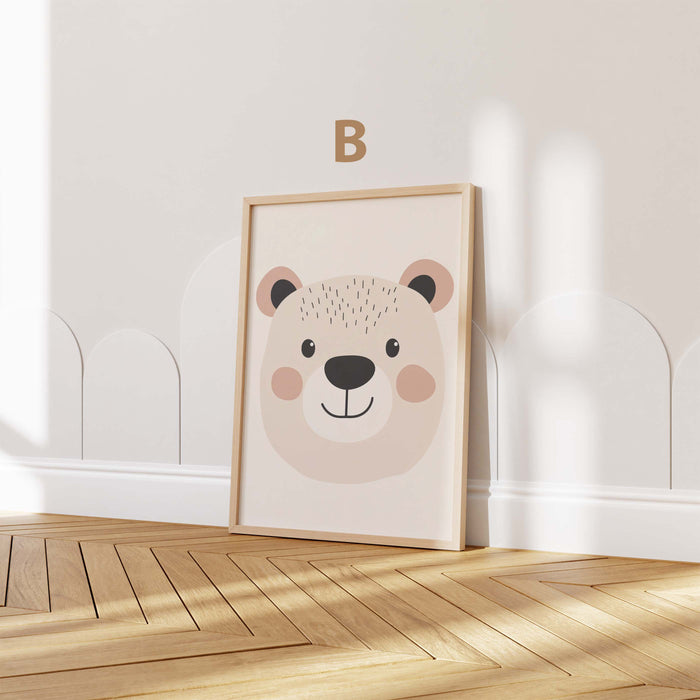 Boho Tierposter | Regenbogen, Bär, Katze & Löwe für Kinderzimmer