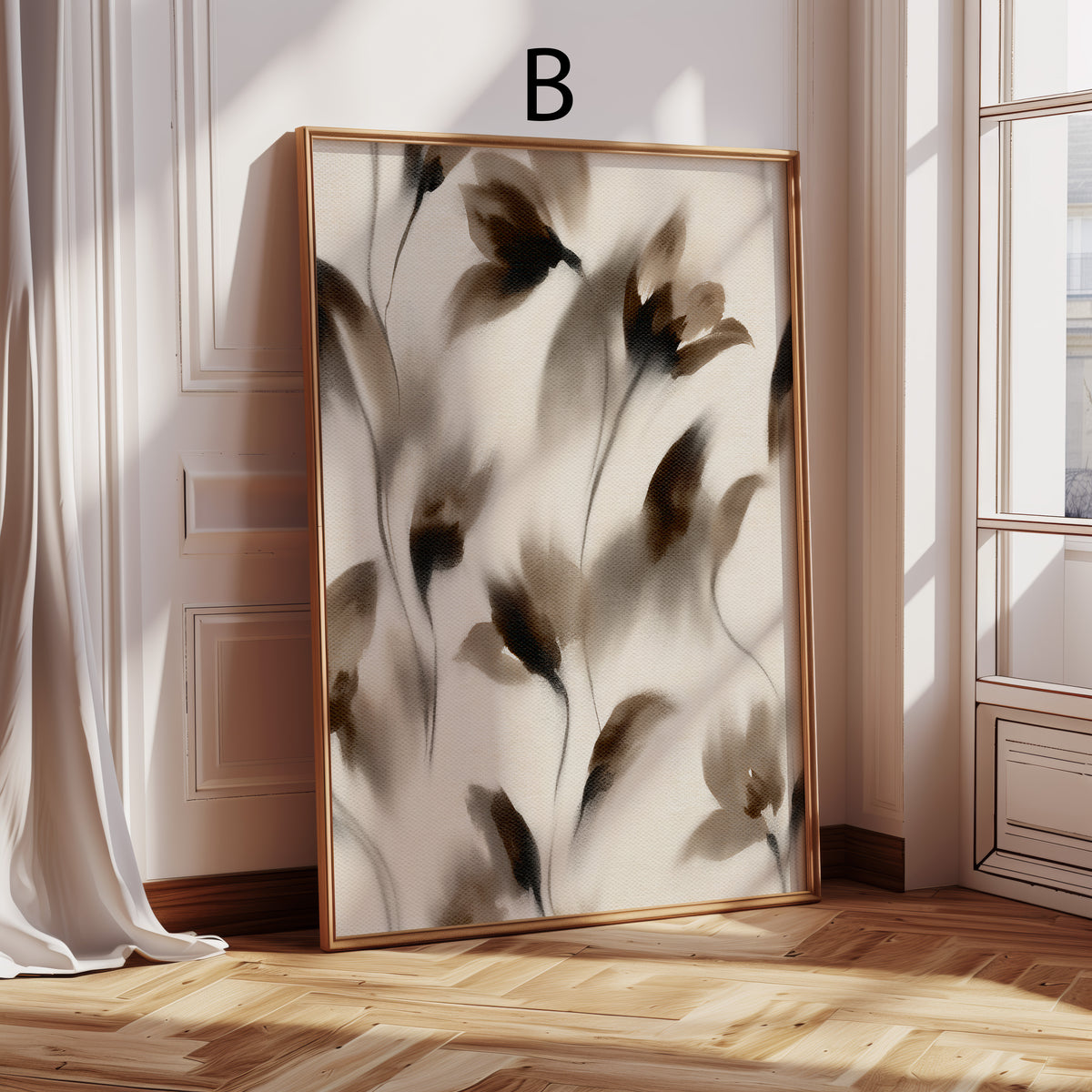 Blumen Poster Wandbilder · Florale Kunst Botanische Bilder · Wohnzimmer Deko ohne Rahmen