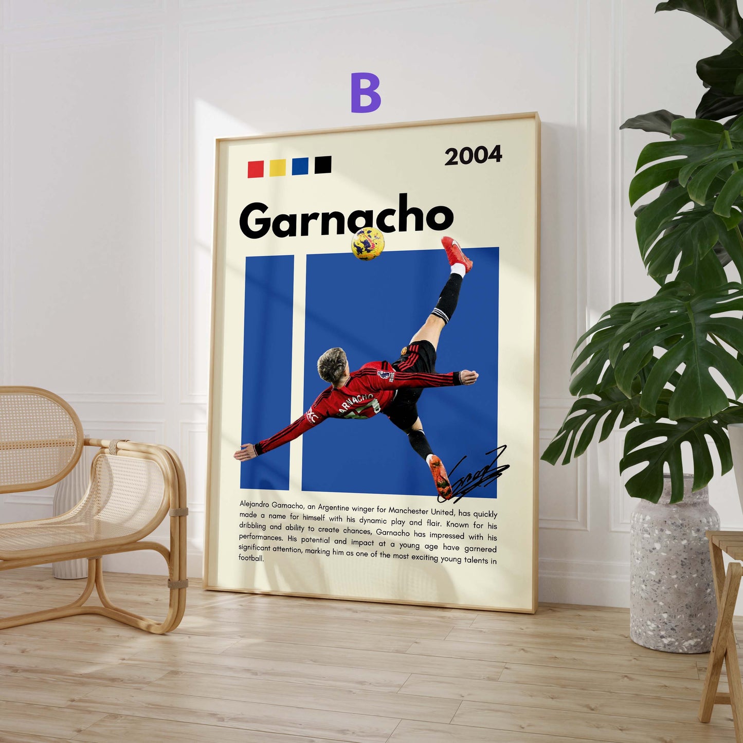 Fußball Stars Poster · Foden Garnacho Gavi Saka Van Dijk Ter Stegen · Sport Wanddeko · Print ohne Rahmen