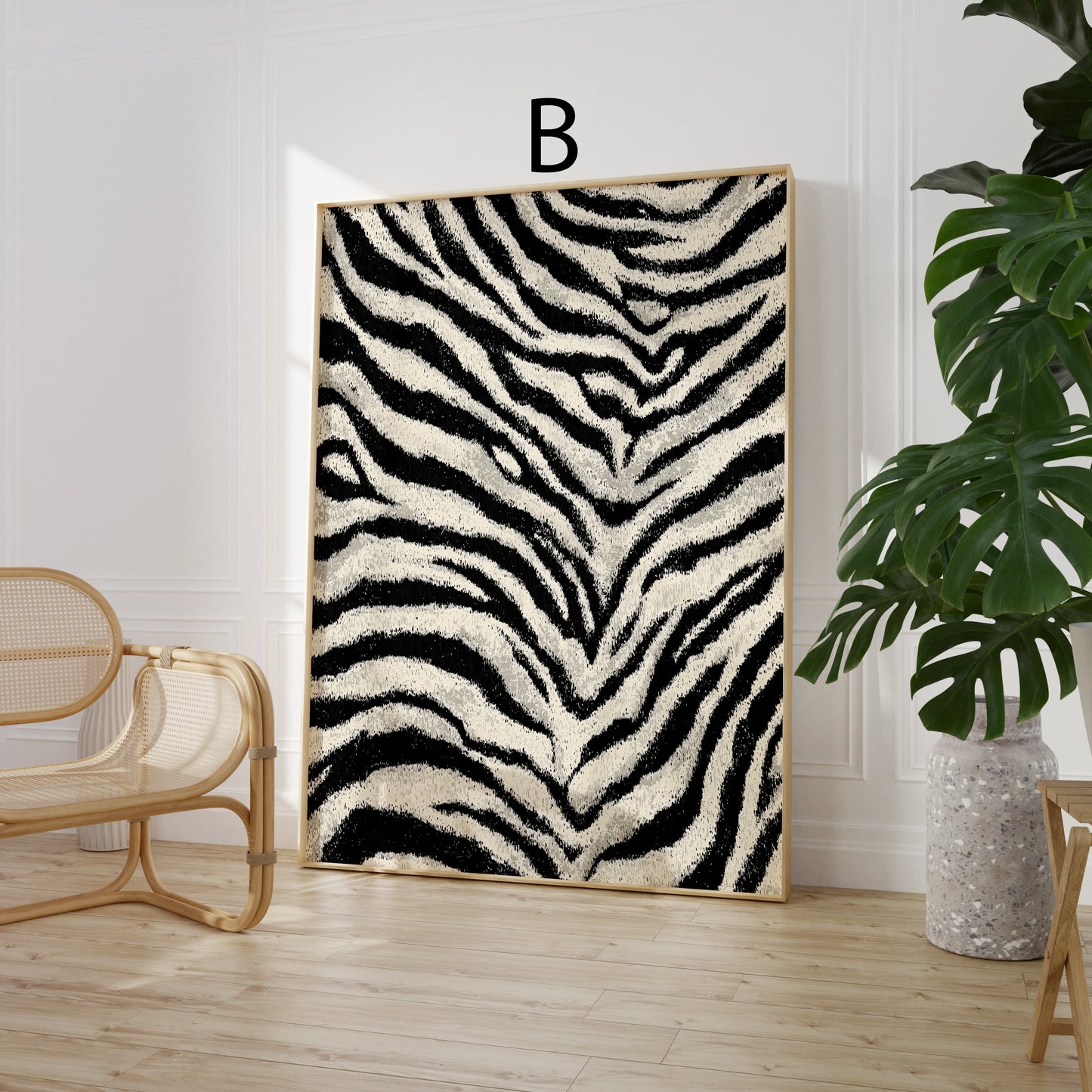 Safari Lines Poster · Geschenkidee · wilde Muster in eleganten Naturtönen · Dekoprint ohne Rahmen