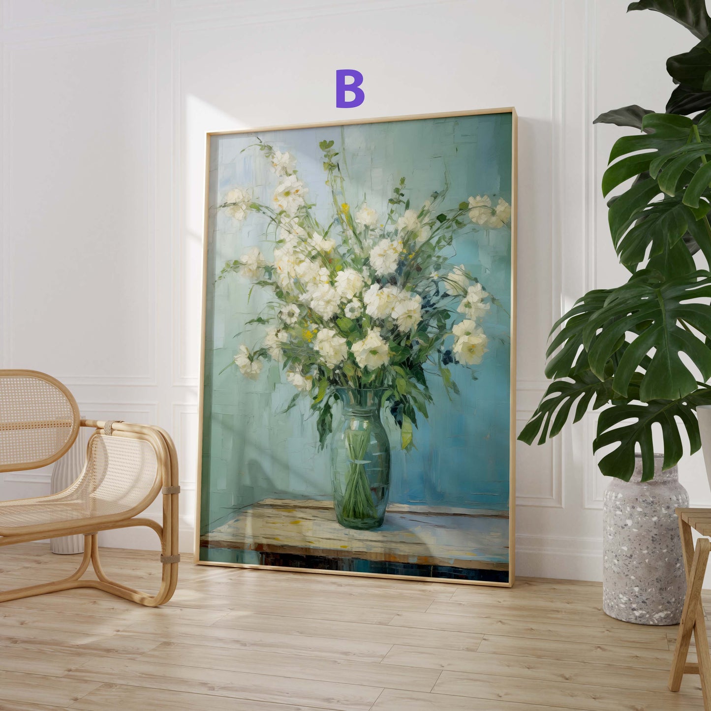 Blumen Poster · Geschenkidee · Moderne Botanische Illustrationen und Farbenfrohe Blütenkunst · Dekoprint ohne Rahmen